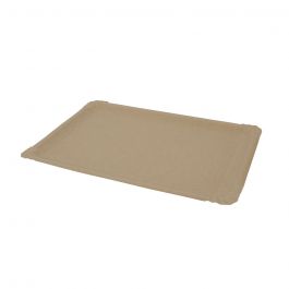 Rechthoekig Bord Papier 18,5x27 cm Bruin, (500 stuks) [GB-DTW06011]