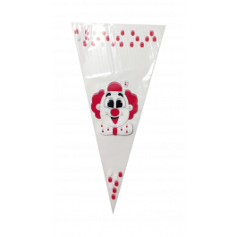 Puntzakken 25x46cm 1 pond Clown (250 Stuks) [DV-3281]