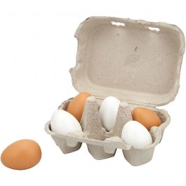 VIGA houten eieren, 6 onderdelen/ 1 stuk [HOB-907796]
