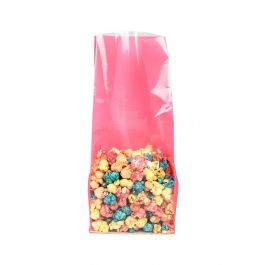 Blokbodemzakken Neon Roze 12,7x7,6x30,5 cm met Papieren kaart (100 stuks) [FGPB1NK]