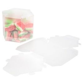 Frosted 6-Hoekige Plastic Doos 8.9x8.9x7.6cm (25 stuks) [FS352F]