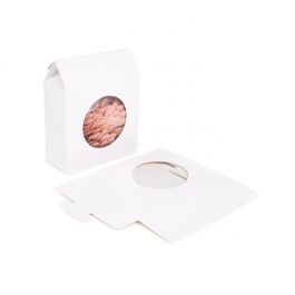 Kraftdoosjes Wit Met Rond Venster 10,5x4,4x13,3 cm (25 stuks) [FS345]