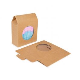 Kraftdoosjes Met Rond Venster 10,5x4,4x13,3 cm (25 stuks) [FS346]