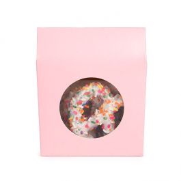 Kraftdoosjes Roze Met Rond Venster 10,5x4,4x13,3 cm (25 stuks) [FS347]