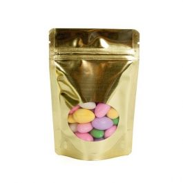 Stazakken Goud met ovaal Venster 10x6x15cm | 57 gram (100 stuks) [ZBGMO2SG]