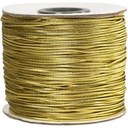 Elastisch koord, dikte 1 mm, goud, 100m [HOB41047]