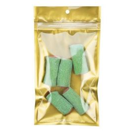 Gripzakken Transparant/Goud 10,2x16,5cm (100 stuks) [HZB5CG]