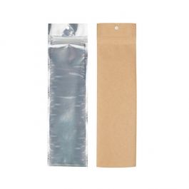 Gripzakken Transparant/Kraft 6,4x22,9 cm (100 Stuks) [HZBB1CK]