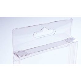 Plastic Doosjes 13,7x1,6x18,7cm met Hanggedeelte (25 stuks) [HFB1]