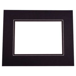 Passepartout Dubbeldik Zwart/Zwart 30,5x40,6cm met 19,4x29,5cm Venster (10 stuks) [MD20139]