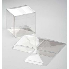 Plastic Doosjes 7,6x7,6x7,6cm Kristalhelder met Autolock Bodem (25 stuks) [PLB58]