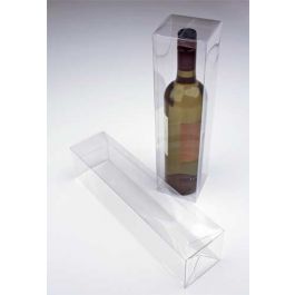 Plastic Doosjes voor Flessen Transparant 8x8x32cm (25 stuks) [PLB176]