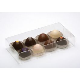Plastic Doosjes voor "chocolade" Truffels 10,8x4,1x21,6cm (25 stuks) [FB193]