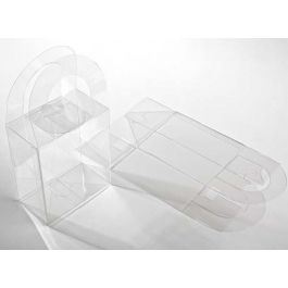 Plastic Doosjes met Handvat 10,2x5,7x11,7cm Kristalhelder (25 stuks) [FS211]
