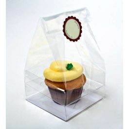 Cupcake Zakken met Papieren Bodem voor 1 Cupcake 10.2x10.2x17.8cm (100 Stuks) [CBG4]