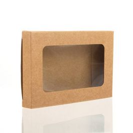 Kraftdoosjes met Venster 7x1,4x10,3cm (25 stuks) [WKRG275]
