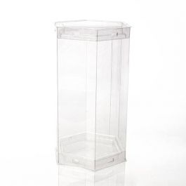 Kristalheldere Pop-up Koker Zes-kantig 8.9x7.9x15.2cm (25 Stuks) [CTHS36]