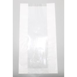 Zakken Papier met Venster 20x9x38cm Gebleekt Kraft 40 g/qm (100 stuks) [PAZ2018]