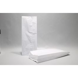Zakken Papier Wit 11x4x24cm met zijvouw | inhoud 0,75kg Cellulose Papier 35grs (100 stuks) [PAV1112]