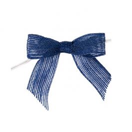 Strikken Voorgestrikt Blauw Jute 8,9 cm (25 Stuks) [JBOWB]