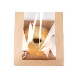 Zijvouw Kraft Zakken 15,9x2,9x16,5 cm (100 Stuks) [KBB8]