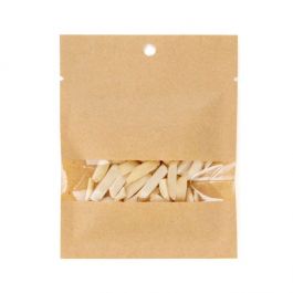 Zakken Kraft Composteerbaar 8,5x10,5cm met Venster en Sealbaar (100 stuks) [KHS34W]