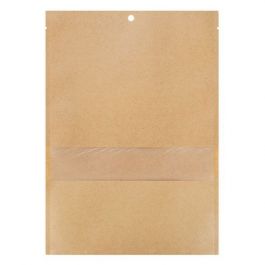 Zakken Kraft Sealbaar 9.8x11.4 cm met Venster (100 stuks) [KHS45MWE]