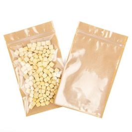 Kraft Gripzakken met transparante voorkant 15.2 x 23.5 cm met ophanggat (100 stuks) [HZB7KC]