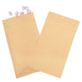 Kraft Gripzakken 10.2 x 16.5 cm met ophanggat (100 stuks) [HZBB5K]