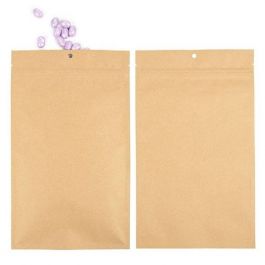 Kraft Gripzakken 15.2 x 23.5 cm met ophanggat (100 stuks) [HZBB7K]