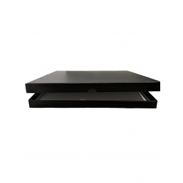Opbergdoos voor 6 LP’s  32,7x2,4x32,7 cm mat zwart (4 st) [LPBOX3232]