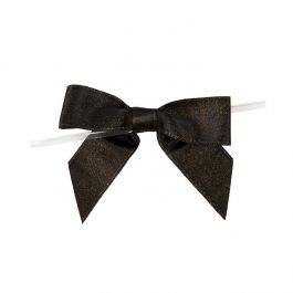 Strikken Voorgestrikt Gemetalliseerd Zwart 8,9 cm (25 Stuks) [MBOWBK]