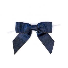 Strikken Voorgestrikt Gemetalliseerd Midnight Blauw 8,9 cm (25 Stuks) [MBOWM]
