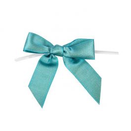 Strikken Voorgestrikt Gemetalliseerd Teal 8,9 cm (25 Stuks) [MBOWTL]