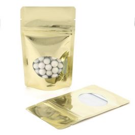 Stazakken Goud met ovaal Venster 8x5x13cm | 28 gram (100 stuks) [ZBGMO1SG]