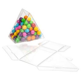 Plastic Doosjes Driehoek 7.6x4.1x6.4cm Kristalhelder (25 stuks) [FS355]