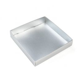 Zilvere Kraftdoosjes Bodem 13x2.5x13.3cm (25 stuks) [MS357]