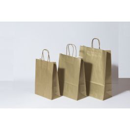 Papieren draagtassen gedraaide handvatten 32x12x41 cm (50 stuks)