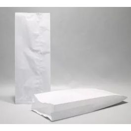 Zakken Papier Wit 11x4x21cm met zijvouw | inhoud 0,5kg Cellulose Papier 35grs (125 stuks) [PAV1111]