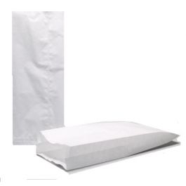 Zakken Papier Wit 20x7x42cm met zijvouw | inhoud 4kg Cellulose Papier 40grs (100 stuks) [PAV2012]