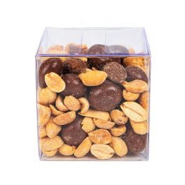 Plastic Doosjes 6,4x6,4x6,4 cm Kristalhelder met Autolock Bodem (25 stuks) [PLB302]