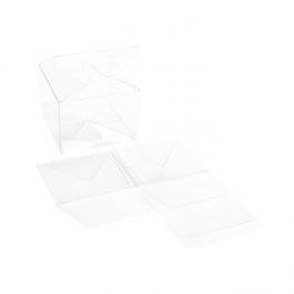 Plastic Doosjes 10,2x10,2x7,6 mm Kristalhelder Autolock Bodem (25 stuks) [PLB333]