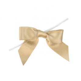 Strikken Voorgestrikt gemetalliseerd Goud  8.9 cm (25 stuks) [MBOWG]