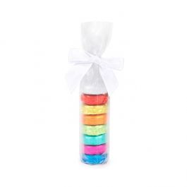 Frosted Plastic Zakken ronde Bodem 5,1x25,4 cm Met Papieren Kaart (50 stuks) [RPBGF1]