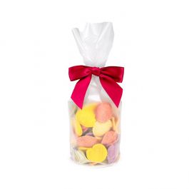 Frosted Plastic Zakken ronde Bodem 8,3x25,4 cm Met Papieren Kaart (50 stuks) [RPBGF3]