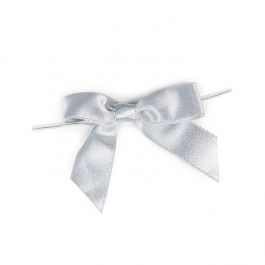Strikken Voorgestrikt gemetalliseerd Zilver 8.9 cm (25 stuks) [MBOWS]