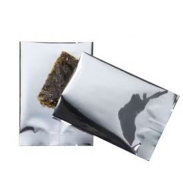 Plastic Zakken Zilver 7,5x10,2cm Gemetalliseerd en Sealbaar (100 stuks) [SVP34S]