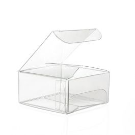 Plastic Doosjes 5,1x5,1x2,5cm Kristalhelder (50 stuks) [VB295]