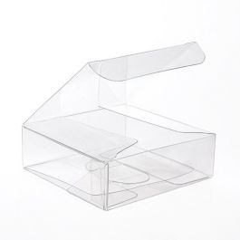 Plastic Doosjes 7,6x7,6x2,5cm Kristalhelder (50 stuks) [VB297]