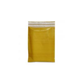 Plastic Verzendzakken 25x35+8cm Oker geel (250 st.) [FP-VZQ053]